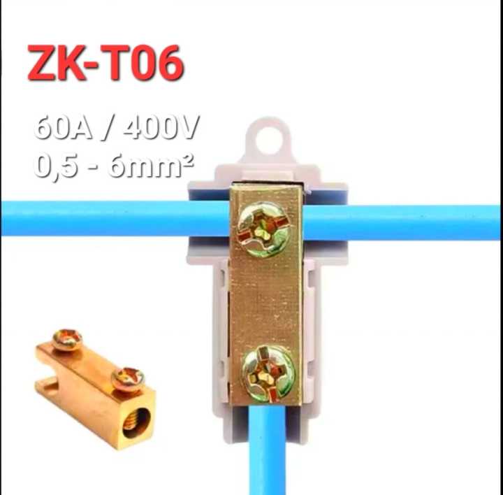 T Type Wire Splitter, 6PCS Electrical T Connectors 1000V 100A High Power Splice Terminal Block