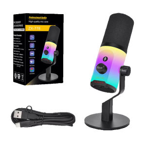 IRIN | IRIN ZX-778 Dynamic Microphone Professional Streaming Microphone Gain Control for Live Gaming Streaming Podcast Recording