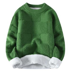 ROMON | เสื้อสเวตเตอร์ถักคอตั้งทรงหลวมสำหรับผู้ชาย ฤดูใบไม้ร่วง/ฤดูหนาว ใหม่ อบอุ่น ลำลอง คอตั้ง ถักด้วยเส้นใยโพลีเอสเตอร์