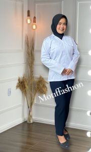 kemeja putıh V NECK lengan panjangkemeja pdlkemeja pdhkemeja p3kdkemeja asnkemeja pnskemeja lapangan.