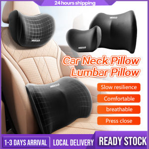 [Ready Stock] Car Headrest Seat Cover Pad Soft Memory Foam Car Pillow Head Neck Rest Lumbar Back Support Cushion Kusyen  汽车头枕座套垫