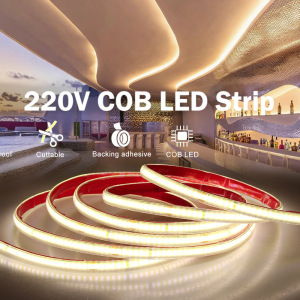 COB LED strip AC220V 3000K/4000K/6000K 240leds/M 10W/M IP67 Waterproof Bear with wires no transformers high color display strip light