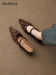 Daphne | Pointed Stiletto Leopard Pattern Mary Jane Fall Shoes