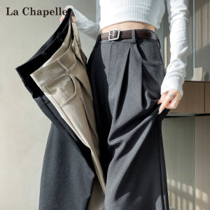 Gray Straight Leg Suit Pants Womens Autumn 2025 New Small Size High-End Drapey Narrow Wide Leg Pants Commute Style High Waist Zipper Closure Polyester Fiber