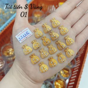 Charm nail cao cấp mẫu mới túi tiền đón tết charm đá siêu sáng không bay màu