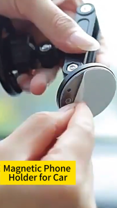 Magnetic Car Mount for Car Dash Screen Durable PP Magnetic Phone Holder Flexible Three-axis 360° Rotation Car Mount Strong Magnetic Car Phone Holder for Phone