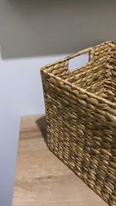 Waterhyacinth Square Storage Basket / Keranjang Anyaman Enceng gondok / Tempat Penyimpanan / Box Kotak Serbaguna
