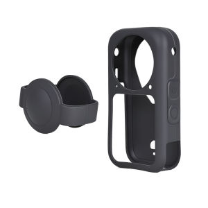 For Insta360 X6 Silicone Case Tempered Glass Screen Protector Protective Lens Cap Housing Cover for Insta360 X6 Accessories