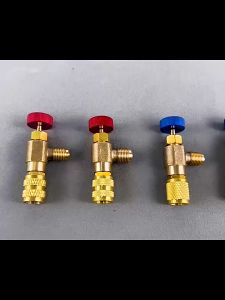 Refrigeration Charging Adapter Refrigerant Connector Safety Valve R22 R410