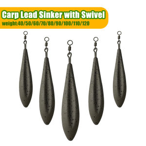 YOTO 3pcs Carp Fishing Sinkers 40g-120g Carp Fishing Lead Weight Corrosion-Resistant with Secure Attachment for Freshwater