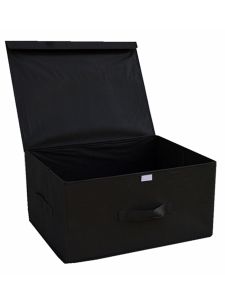 Large Covered Non-Woven Fabric Storage Box 45 35 23CM Cardboard Closet Storage Box Pure Color Clothing Organizer Box