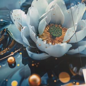 RUNABEE HIASAN DINDING SET BESAR ABSTRAK 3D ARTISTIK FLOWERS PAJANGAN DINDING KAYU POSTER MINIMALIS