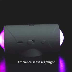 RGB Gradient LED Night Light with Motion Sensor Wall Lamp Rechargeable Ambient Light Dimmable Indoor Lights Magnetic Step Lamp