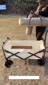 Outdoor Foldable Cart Wagon 160L camping trolley Camping Shopping Cart Pet Camping Travel Outdoor Basket Kids Children