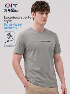 GYgoldlion | Cool Feeling Print Round Neck Short Sleeve Loose T-shirt