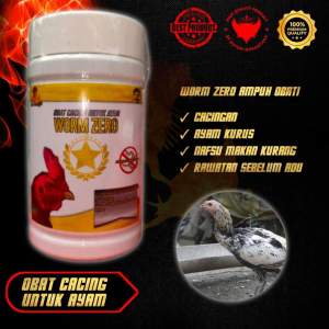 OBAT CACING AYAM WORM ZERO JAMU AYAM CACINGAN BASMI PARASIT CACING AYAM