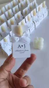 Personalized Scented Mini Pure Soy Wax Candle Souvenir Gift with Custom Packaging and Dried Flowers