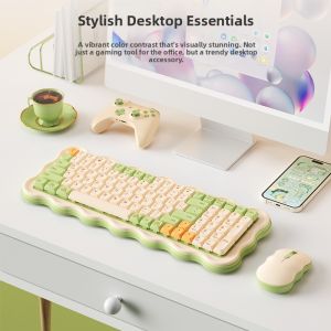 B.O.W | Wireless Rechargeable Office Computer Mouse and Keyboard Set for Women