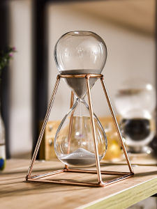 Metal Sand Timer 30 Minutes Christmas Gift Luxury Creative Office Living Room Decorations Glass Nordic Style Desktop Ornaments