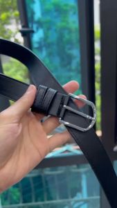 Thắt lưng da nam cao cấp Broobelt khóa kim bạc đẹp dây nịt lưng nam da pu cao cấp bản 3cm