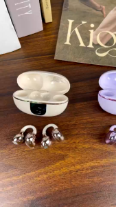 Lenovo ERAZER EX338 AI Translator Earbud Wireless Bluetooth Earphone Smart Real-Time Translation Open Ear Earphone With LED Dispaly Sport Headset With Mic IPX5 Waterproof Bluetooth 5.4