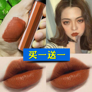กันน้ําติดทนนาน Cherry Red Lip Glaze นักเรียน Friendly Female ลิปสติก Non-stick Matte Finish Moisturizing Lip Color