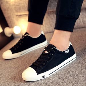 Renben Summer Korean Style Low Ankle Flats Board Shoes Mens and Womens Couple Large Size Shoes White Canvas Shoes Breathable Mens Youth Shoes