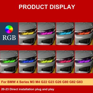 Multiple Colors Angel eyes RGB DRL LED Boards Module 63119851050 For BMW M3 M4 G80 G22 G82 G23 G26 430I M440i CSL LED Headlight