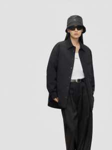 Guvet | Light Thin Black Gold Goose Down Quilted Jacket