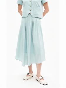 Pleated A-Line Skirt