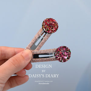 Adorable Shiny Hair Clips for Girls Baby Headwear Childrens Hair Accessories Forehead Bangs Hair Cards Cozy Winter Style