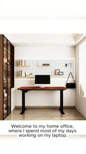 AUKI Ergonomic Desk With Dark Wooden Color Tabletop 120*60 CM Electric Standing Desk Smart Electric Standing Desk
