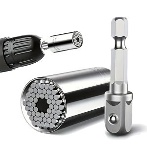 1pc 7mm-19mm Socket WrenchUniversal Professional Socket WrenchHand ToolsMultifunctional Magic Ratchet SocketAuto Repair Tool
