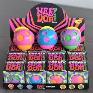Schylling Needoh Groovy Shroom Relief Fidget Sensory Toy Non-toxic Soft Stress Pull Pinch Pressure Ball Toy for Autism ADHD Gift