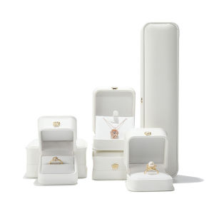PU leather crown jewelry box ring pendant bracelet box pearl treasure box jewelry packaging box