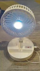 Quạt Tích Điện Gấp Gọn 3in1 Có Đèn Led Kiêm Sạc Dực Phòng 3000 mAh