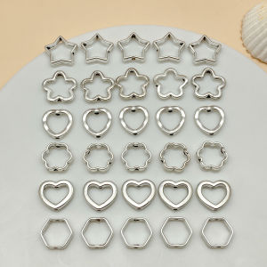 30/50pcs Heart stars alloy Antique Silvery Charms Beads Loose Spacer Beads For Jewelry Making DIY Necklace Bracelet Accessories