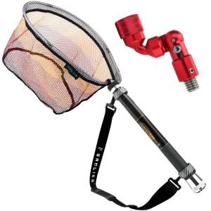 Sanlike có thể thu vào vớt cá bắt cá Net Rod 2.4m/2.7M/3M/3M/3.6m/3.9m thủy tinh cầm tay sợi cực Cần Câu Thu gọn Lưới Đánh Cá