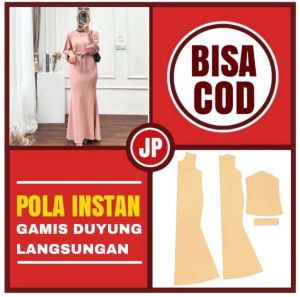 Pola Instan Gamis Duyung Langsungan