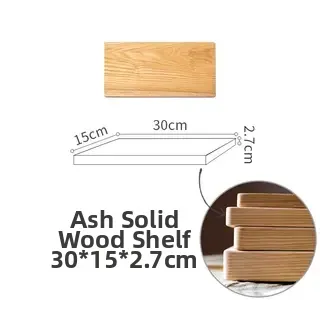 YANPU | Nordic Style Solid Wood Wall Shelf
