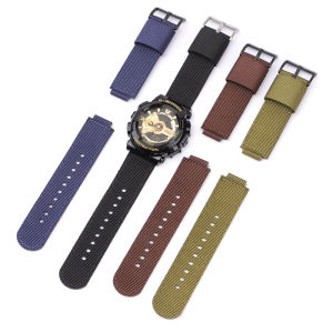 Nylon Watchband For Casio GM110 GM2100 GA900 AQ-S810 Replace Strap 16mm 18mm Convex Interface Universal Wristband Quick Release