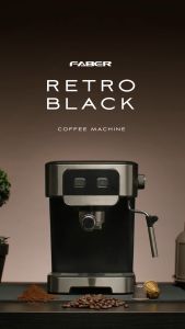 Faber Coffee Machine Retro-Black FCM1815