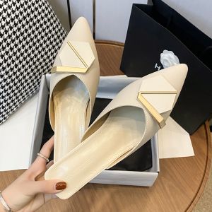 Giày Cao Gót Đế Xuồng Mũi Nhọn Đế Bằng Đế Cao Su Đế Xuồng Ngoài Trời Cho Nữ Giày Cao Gót Đế Tròn Đế Dày Đế Xuồng Đế Thấp Thường Ngày