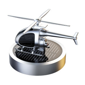 Automatic Solar Power Rotating Airplane Helicopter Car Perfume Auto Alloy Aircraft Dashboard Air Freshner Diffuser Fregnance Aromatherapy Decor