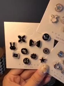 Mini Bross cantik lucu H533 10Pcs Pin Baju Hijab Dagu Klip Kecil Aksesoris Fashion Wanita Korea