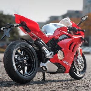 Mô Hình Xe Máy Bằng Hợp Kim Ducati V4S TỈ LỆ 1:12 Đèn Xe Đúc Âm Thanh Bộ Sưu Tập Người Yêu Xe Quà Tặng Sinh Nhật Trẻ Em Đồ Chơi Bé Trai Bằng Kim Loại