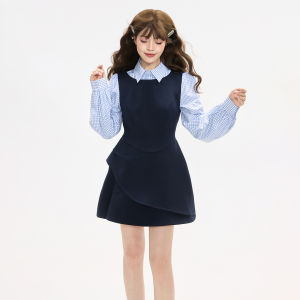 KEIKO | Đầm Slim Pháp Elegance Hai Mảnh Illusion cho Đi Làm và Đồ Chính Thức