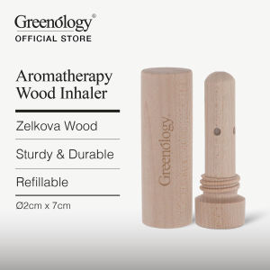 Greenology Aromatherapy Natural Nasal Inhaler with Cotton Wick for Pure Essential Oil Wood Inhaler