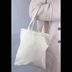 【1pcs】High Quality Regular Canvas Bag Eco-Friendly Bag Lightweight Canvas Tote Bag Reusable Tote Bag