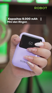 ROBOT Powerbank Mini RP-103Q Quick Charge 9000mAh 15W Original Fast Charging - Garansi 1 Tahun